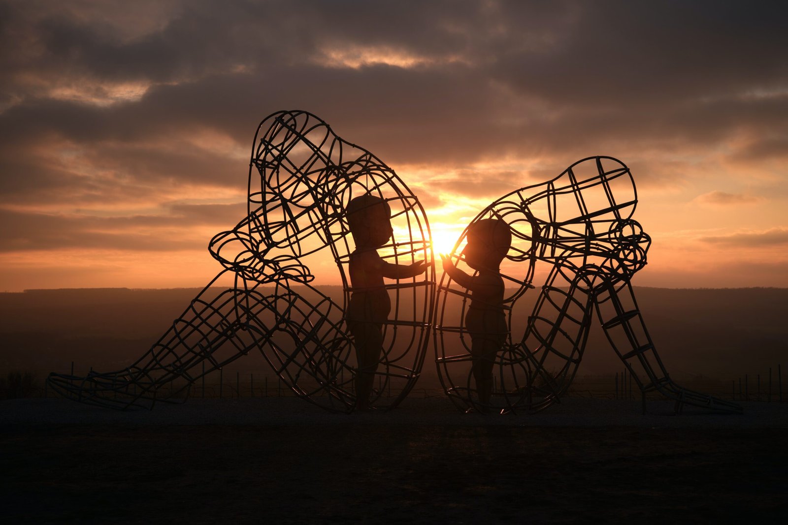 A photo of the Burning Man festival in the Nevada desert. The festival is a celebration of art, self-expression, and community.