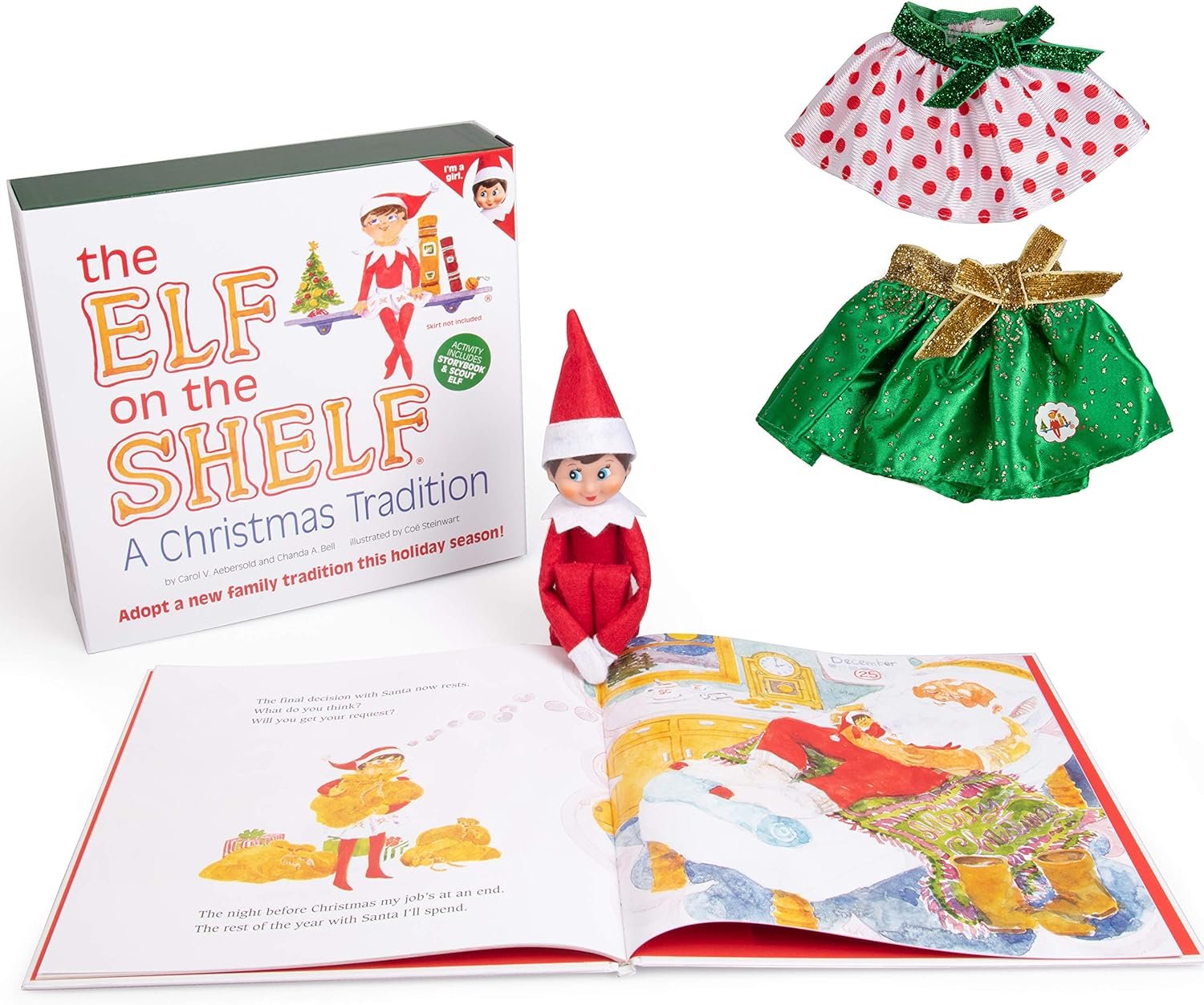 The Elf on the Shelf Girl Elf Gift Set with Party Dress Set